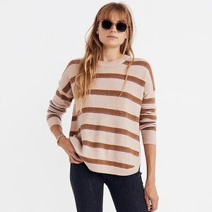 Madewell Westlake Striped Pullover Sweater in Coziest Yarn
